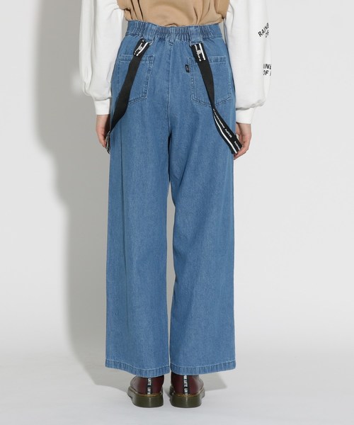 セール パンツ サス付きワイドパンツ その他パンツ Pink Latte ピンクラテ のファッション