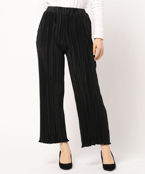 archives（アルシーヴ）の「プリーツクロスイージーパンツ（その他パンツ・レディース・ブルー/アイボリー/ブラック/ワイン/グレー系その他/モカ/ブラウン・MEDIUM）」の4枚目の写真