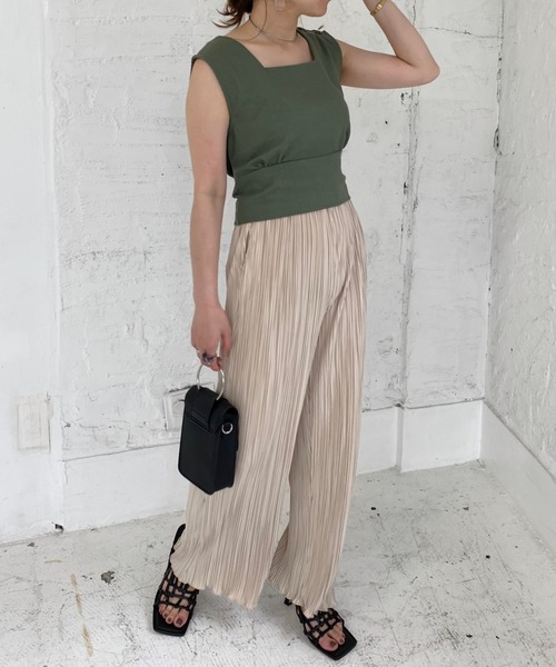 archives（アルシーヴ）の「プリーツクロスイージーパンツ（その他パンツ・レディース・ブルー/アイボリー/ブラック/ワイン/グレー系その他/モカ/ブラウン・MEDIUM）」の20枚目の写真