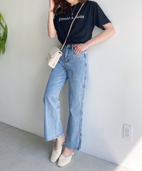 CLEA(クレア)の「Donald ロゴ TEE(Tシャツ/カットソー・レディース・ホワイト/ブラック/ライトベージュ・FREE)」の9枚目の写真
