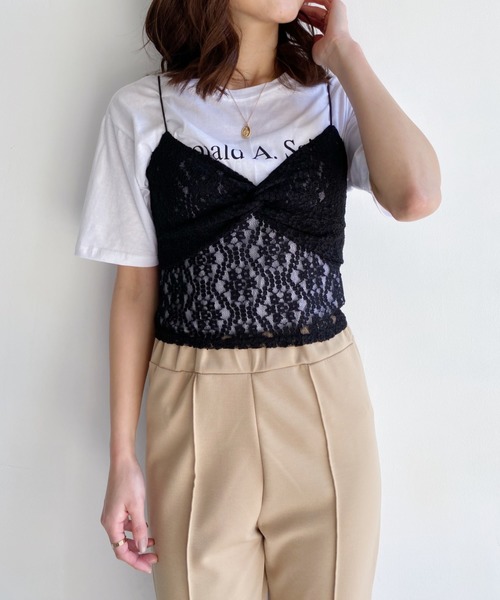 CLEA(クレア)の「Donald ロゴ TEE(Tシャツ/カットソー・レディース・ホワイト/ブラック/ライトベージュ・FREE)」の4枚目の写真