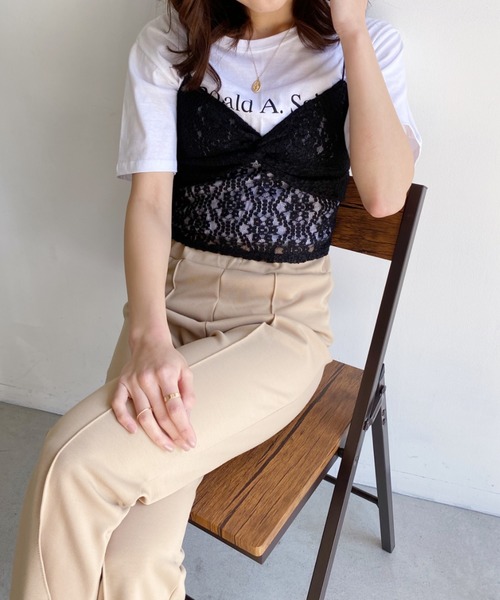CLEA(クレア)の「Donald ロゴ TEE(Tシャツ/カットソー・レディース・ホワイト/ブラック/ライトベージュ・FREE)」の5枚目の写真