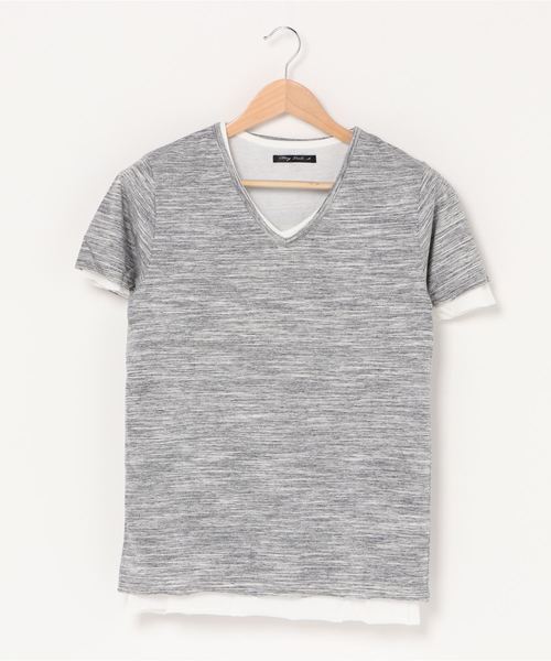 INNOCENT(イノセント)の「アンサンブルVネック半袖Tシャツ(Tシャツ/カットソー・レディース・グレー/ネイビー/ワインレッド/ホワイト/ブラック・MEDIUM/X-LARGE/LARGE)」の4枚目の写真
