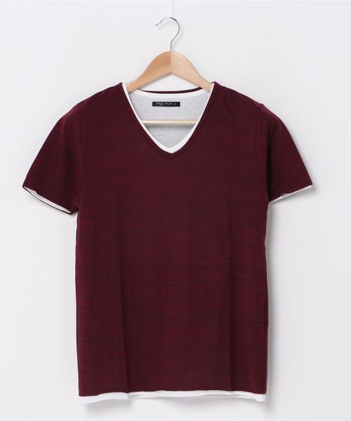 INNOCENT(イノセント)の「アンサンブルVネック半袖Tシャツ(Tシャツ/カットソー・レディース・グレー/ネイビー/ワインレッド/ホワイト/ブラック・MEDIUM/X-LARGE/LARGE)」の5枚目の写真