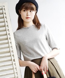 【ZOZO限定カラー発売中！】 ハーフスリーブ リブカットソー