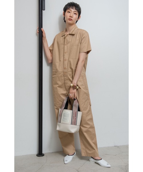 THEATRE PRODUCTS（シアタープロダクツ）の「MISSISSIPPI Ssize／合皮ジャガードテープ バッグ（トートバッグ・レディース・アイボリー/ブラック・FREE）」の4枚目の写真