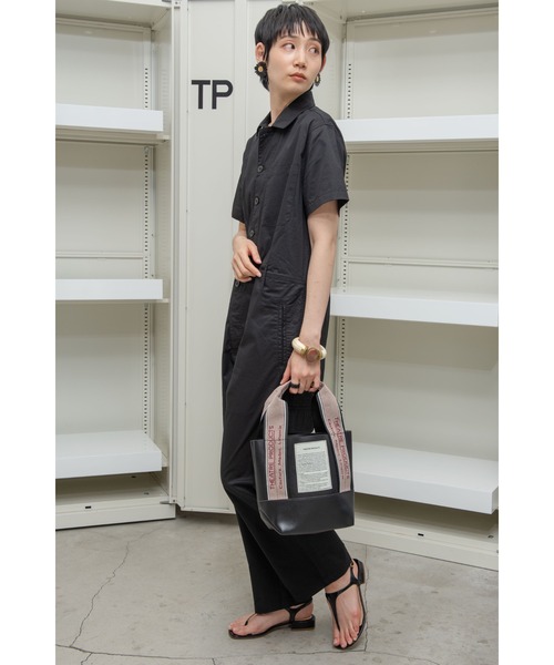 THEATRE PRODUCTS（シアタープロダクツ）の「MISSISSIPPI Ssize／合皮ジャガードテープ バッグ（トートバッグ・レディース・アイボリー/ブラック・FREE）」の8枚目の写真