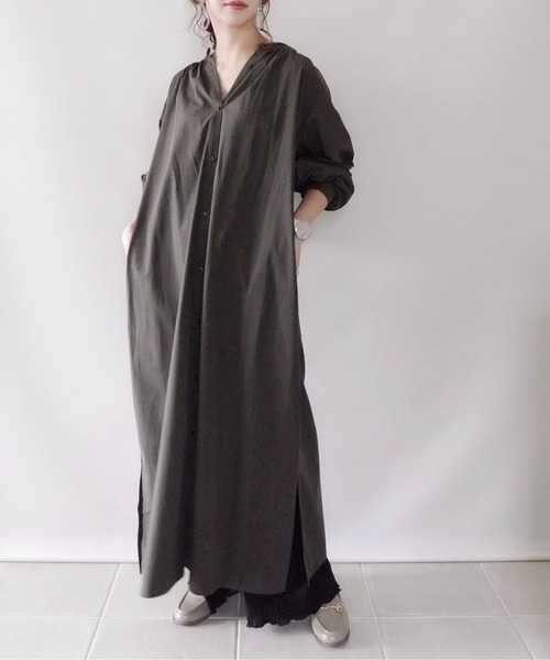 AMERICAN HOLIC by 陽(アメリカンホリックバイヨウ)の「ロングシャツワンピース【AMERICAN HOLIC by 陽】(ワンピース・レディース・ピンク/ブラウン・FREE)」の11枚目の写真