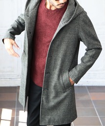 メルトンウール フーデッドコート