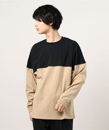 ツートンロングスリーブドロップカットソー