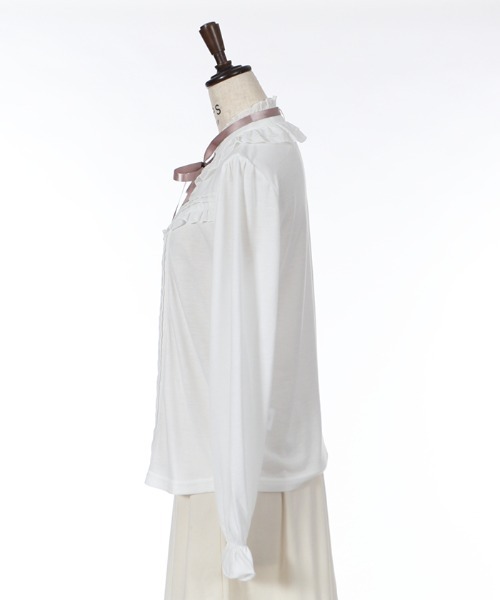 axes femme(アクシーズファム)の「ヨーク切り替えプルカットソー(Tシャツ/カットソー・レディース・ブラック/ホワイト/ベージュ・MEDIUM)」の5枚目の写真