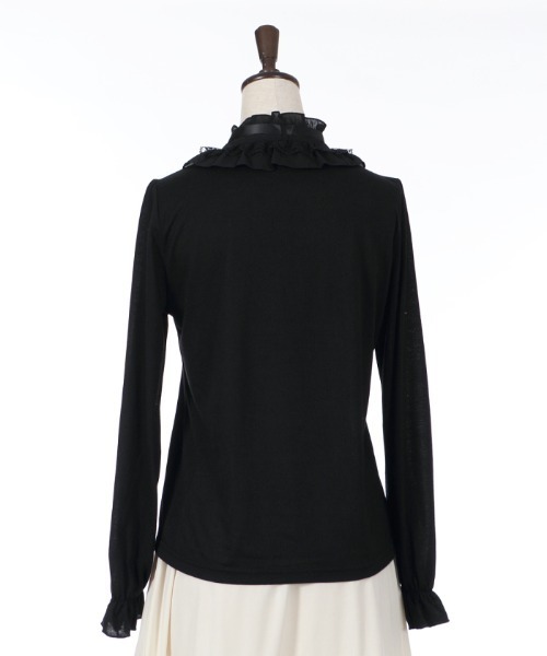 axes femme(アクシーズファム)の「ヨーク切り替えプルカットソー(Tシャツ/カットソー・レディース・ブラック/ホワイト/ベージュ・MEDIUM)」の16枚目の写真