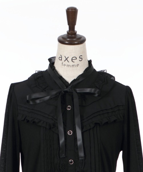 axes femme(アクシーズファム)の「ヨーク切り替えプルカットソー(Tシャツ/カットソー・レディース・ブラック/ホワイト/ベージュ・MEDIUM)」の17枚目の写真