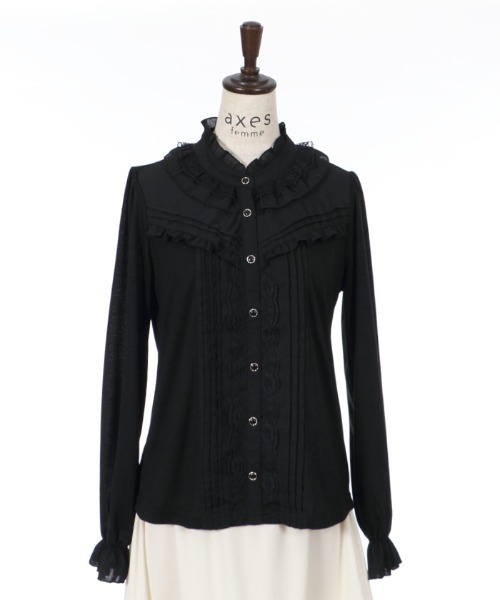 axes femme(アクシーズファム)の「ヨーク切り替えプルカットソー(Tシャツ/カットソー・レディース・ブラック/ホワイト/ベージュ・MEDIUM)」の19枚目の写真