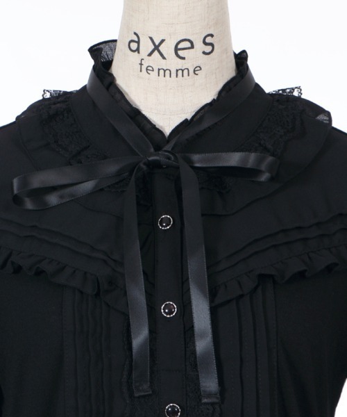 axes femme(アクシーズファム)の「ヨーク切り替えプルカットソー(Tシャツ/カットソー・レディース・ブラック/ホワイト/ベージュ・MEDIUM)」の20枚目の写真