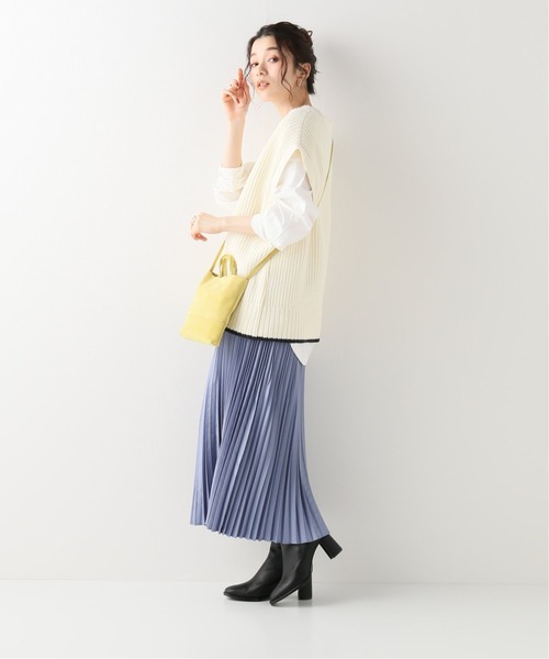 Simplicite(サンプリシテ)の「ニットベスト ロンTEE SET◆(ニット/セーター・レディース・ホワイト/ベージュ/ネイビー・FREE)」の13枚目の写真
