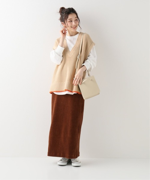 Simplicite(サンプリシテ)の「ニットベスト ロンTEE SET◆(ニット/セーター・レディース・ホワイト/ベージュ/ネイビー・FREE)」の15枚目の写真
