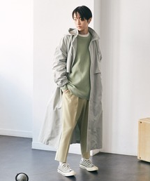 EMMA CLOTHES | 2WAY オーバーサイズ ウエストマークヨークデザイン スプリングロングコート/フーディー/スタンドカラー EMMA CLOTHES(トレンチコート)