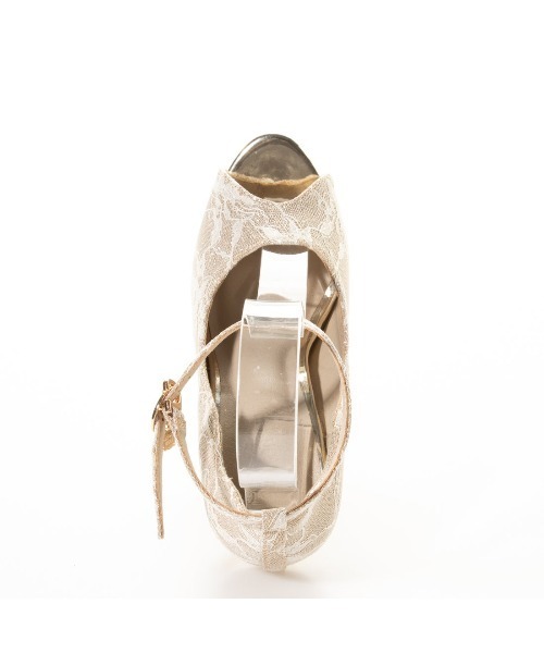 Elvis Luce（エルビスルーチェ）の「ElvisLuce(エルビスルーチェ) オープントゥアンクルストラップストーム入り厚底 パンプス（パンプス・レディース・ブラック/シルバー/ゴールド・LL/S/M/L）」の17枚目の写真