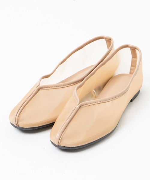 WEGO(ウィゴー)の「WEGO/シアーチャイナシューズ(パンプス・レディース・ブラック/ベージュ/ブラウン・MEDIUM/LARGE)」の8枚目の写真