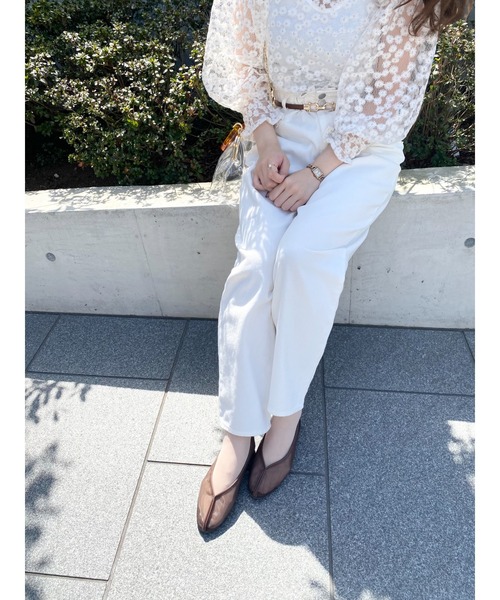 WEGO(ウィゴー)の「WEGO/シアーチャイナシューズ(パンプス・レディース・ブラック/ベージュ/ブラウン・MEDIUM/LARGE)」の15枚目の写真