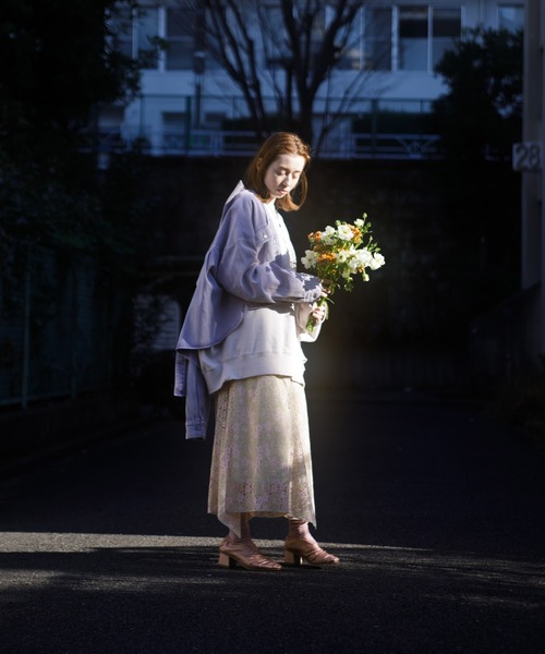 AS KNOW AS PINKY(アズノゥアズピンキー)の「ぱっくりウォッシュ裏毛プルオーバー(スウェット・レディース・ライトピンク/杢グレー/アイボリー/ブラック・FREE)」の9枚目の写真