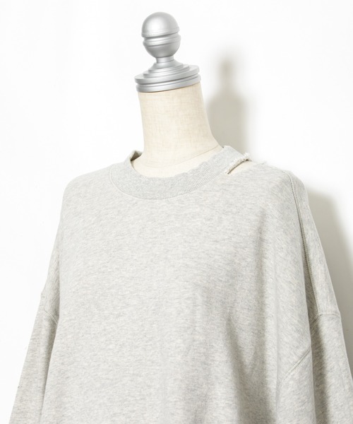 AS KNOW AS PINKY(アズノゥアズピンキー)の「ぱっくりウォッシュ裏毛プルオーバー(スウェット・レディース・ライトピンク/杢グレー/アイボリー/ブラック・FREE)」の18枚目の写真