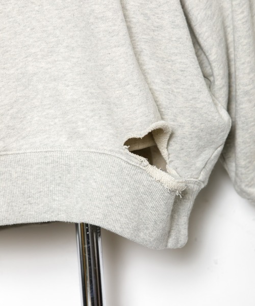 AS KNOW AS PINKY(アズノゥアズピンキー)の「ぱっくりウォッシュ裏毛プルオーバー(スウェット・レディース・ライトピンク/杢グレー/アイボリー/ブラック・FREE)」の14枚目の写真
