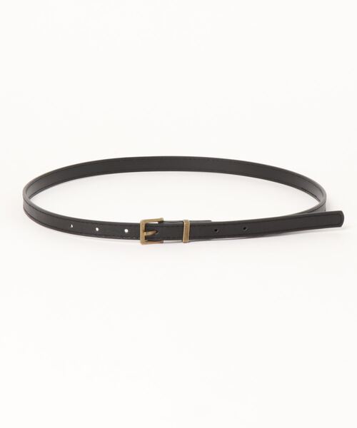 ehka sopo（エヘカソポ）の「スクエアバックル細ベルト（ベルト・レディース・ブラウン/ブラック/ベージュ・ﾌﾘ-）」の2枚目の写真
