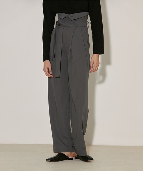 UNSPOKEN（アンスポクン）の「【UNSPOKEN】Super high-waist pants FAZ20063chw（スラックス・レディース・グレー・S/L/M）」の16枚目の写真