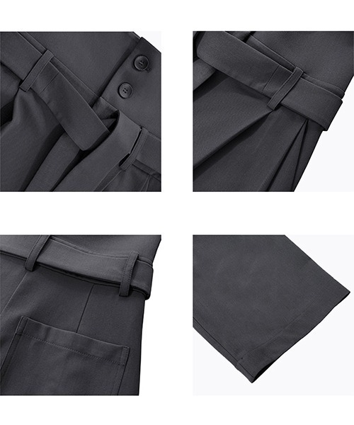 UNSPOKEN（アンスポクン）の「【UNSPOKEN】Super high-waist pants FAZ20063chw（スラックス・レディース・グレー・S/L/M）」の14枚目の写真