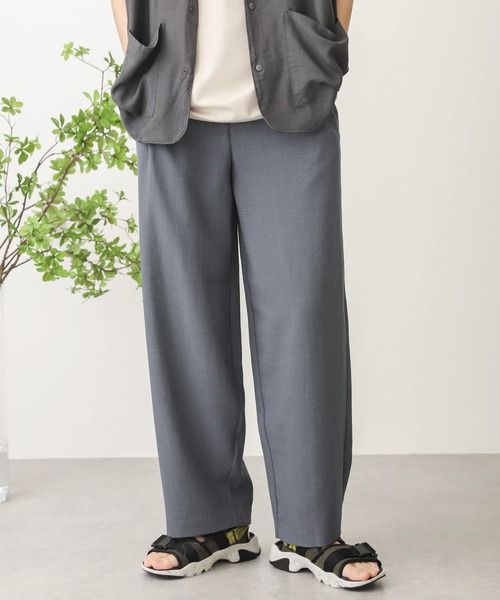 SENSE OF PLACE by URBAN RESEARCH(センスオブプレイスバイアーバンリサーチ)の「リネンライクタックワイドパンツ(その他パンツ・メンズ・ブルー/アイボリー/ブラウン/チャコールグレー/ミント・LARGE/MEDIUM)」の6枚目の写真
