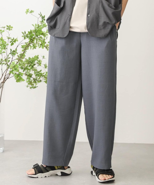 SENSE OF PLACE by URBAN RESEARCH(センスオブプレイスバイアーバンリサーチ)の「リネンライクタックワイドパンツ(その他パンツ・メンズ・ブルー/アイボリー/ブラウン/チャコールグレー/ミント・LARGE/MEDIUM)」の8枚目の写真