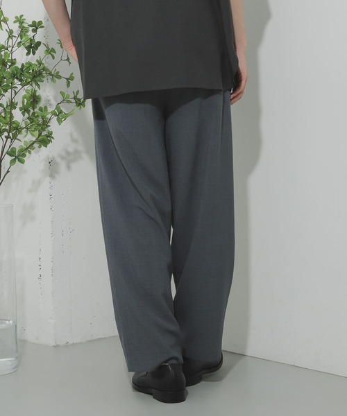 SENSE OF PLACE by URBAN RESEARCH(センスオブプレイスバイアーバンリサーチ)の「リネンライクタックワイドパンツ(その他パンツ・メンズ・ブルー/アイボリー/ブラウン/チャコールグレー/ミント・LARGE/MEDIUM)」の12枚目の写真