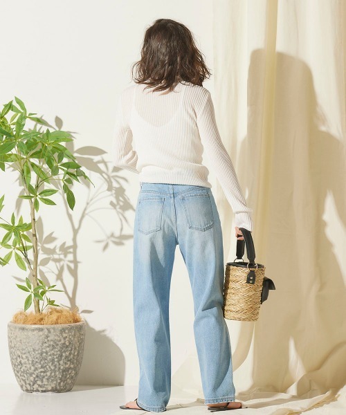 Willful by lipstar（ウィルフル バイ リップスター）の「【WEB別注】【Willful by lipstar】【セット商品】12Ｇシアーニットボトルネックキャミセット（ニット/セーター・レディース・ブラック/ベージュ/オフホワイト/グリーン・M）」の12枚目の写真