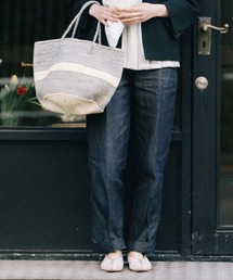 siiwa　綿麻デニムストレートパンツ
