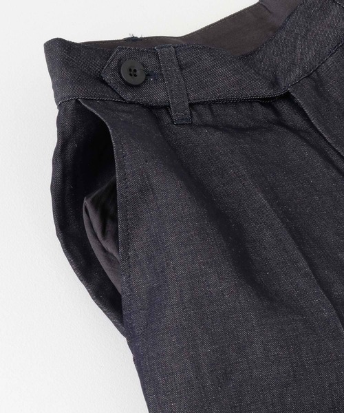 siiwa（シーワ）の「siiwa　綿麻デニムストレートパンツ（デニムパンツ・レディース・インディゴブルー・1/0）」の3枚目の写真
