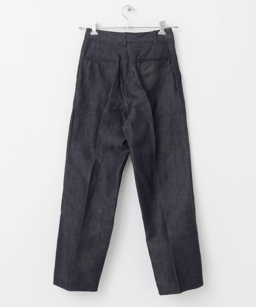 siiwa（シーワ）の「siiwa　綿麻デニムストレートパンツ（デニムパンツ・レディース・インディゴブルー・1/0）」の2枚目の写真