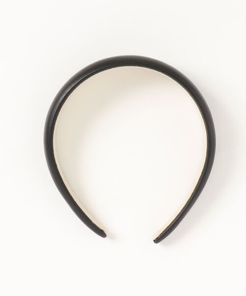 N.（N. Natural Beauty Basic）（エヌエヌナチュラルビューティーベーシック）の「レザーワイドカチューシャ（ヘアゴム・レディース・ブラック/ベージュ・ﾌﾘ-）」の6枚目の写真
