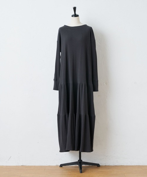 BEARDSLEY（ビアズリー）の「ツイストテレコワンピース（ワンピース・レディース・グレー/アイボリー・FREE）」の12枚目の写真