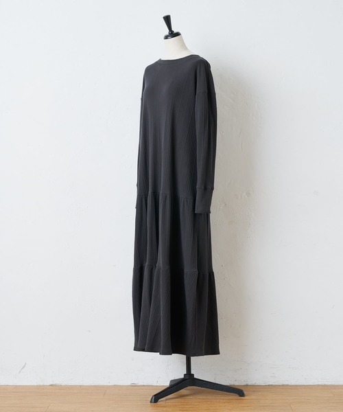 BEARDSLEY（ビアズリー）の「ツイストテレコワンピース（ワンピース・レディース・グレー/アイボリー・FREE）」の10枚目の写真