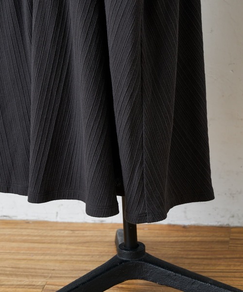 BEARDSLEY（ビアズリー）の「ツイストテレコワンピース（ワンピース・レディース・グレー/アイボリー・FREE）」の5枚目の写真