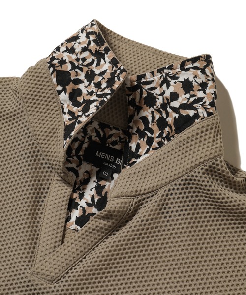 MEN'S BIGI（メンズビギ）の「ハニカムメッシュ スキッパーポロシャツ（ポロシャツ・メンズ・ベージュ/カーキ/ネイビー・1/2/3）」の10枚目の写真