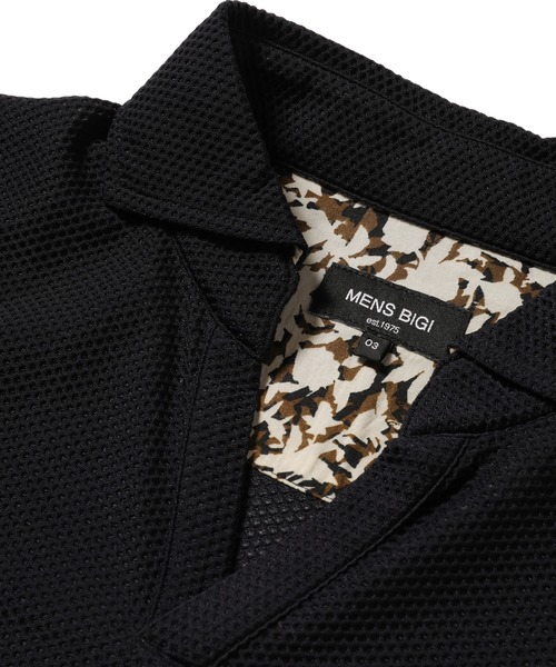 MEN'S BIGI（メンズビギ）の「ハニカムメッシュ スキッパーポロシャツ（ポロシャツ・メンズ・ベージュ/カーキ/ネイビー・1/2/3）」の15枚目の写真