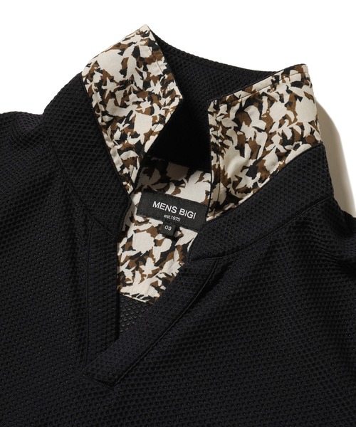 MEN'S BIGI（メンズビギ）の「ハニカムメッシュ スキッパーポロシャツ（ポロシャツ・メンズ・ベージュ/カーキ/ネイビー・1/2/3）」の16枚目の写真