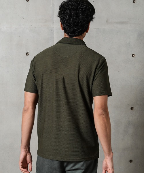 MEN'S BIGI（メンズビギ）の「ハニカムメッシュ スキッパーポロシャツ（ポロシャツ・メンズ・ベージュ/カーキ/ネイビー・1/2/3）」の20枚目の写真