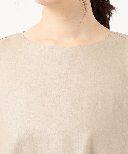 SHARE PARK(シェアパーク)の「【洗える】リネンレーヨンノースリーブワンピース(ワンピース・レディース・ダークブラウン系/ベージュ系・1)」の14枚目の写真