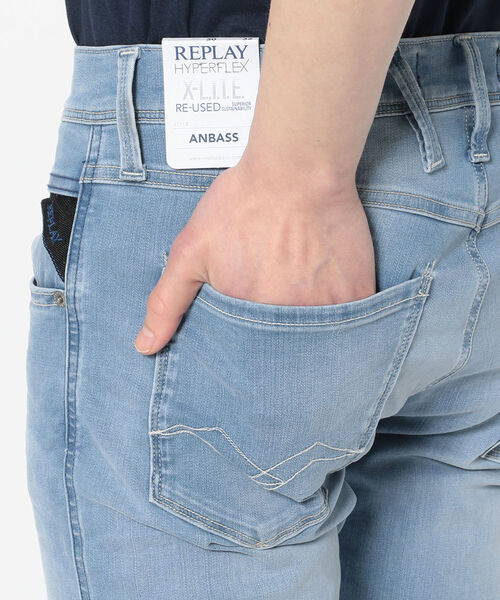 RAWLIFE（ロウライフ）の「【REPLAY/リプレイ】ANBASS（デニムパンツ・メンズ・ライトインディゴブルー・28/30/29/33/31/34/32）」の7枚目の写真