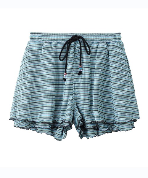 X-girl（エックスガール）の「EASY FLARE SHORT PANTS（その他パンツ・レディース・ライトブルー/ブラック/オレンジ・S/M）」の21枚目の写真