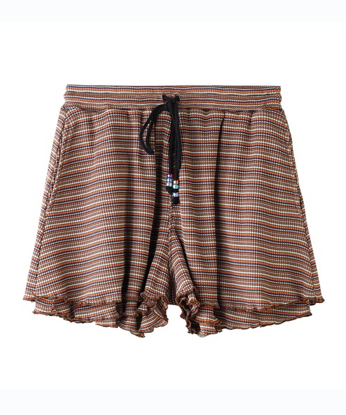 X-girl（エックスガール）の「EASY FLARE SHORT PANTS（その他パンツ・レディース・ライトブルー/ブラック/オレンジ・S/M）」の19枚目の写真